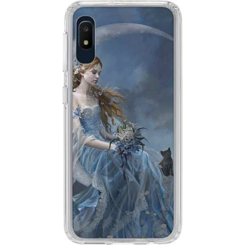 Fairy with Black Cat Sitting on Moon by Nene Thomas Galaxy Cases